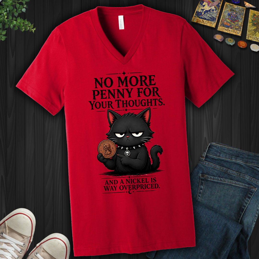 No More Penny For Your Thoughts- V-Neck