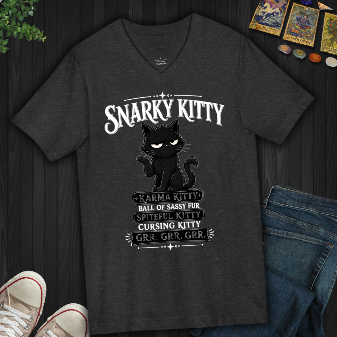 Snarky Kitty- V-Neck