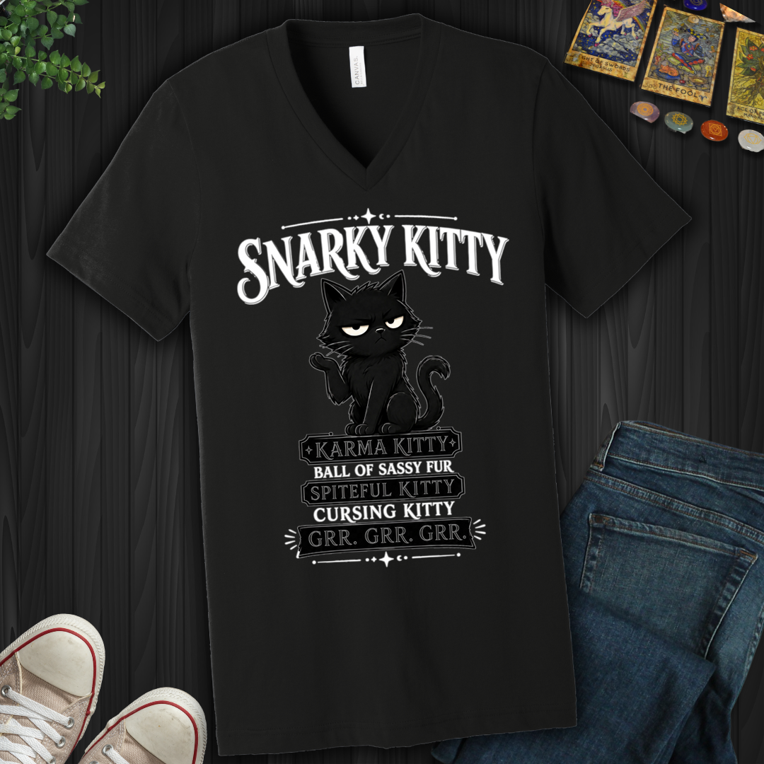 Snarky Kitty- V-Neck