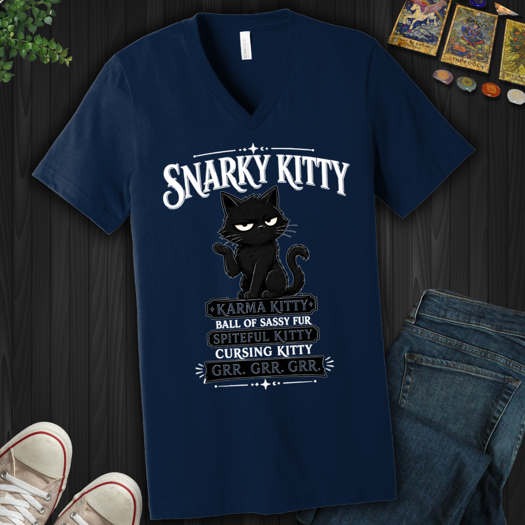 Snarky Kitty- V-Neck