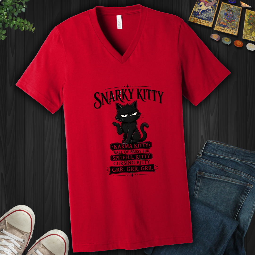Snarky Kitty- V-Neck