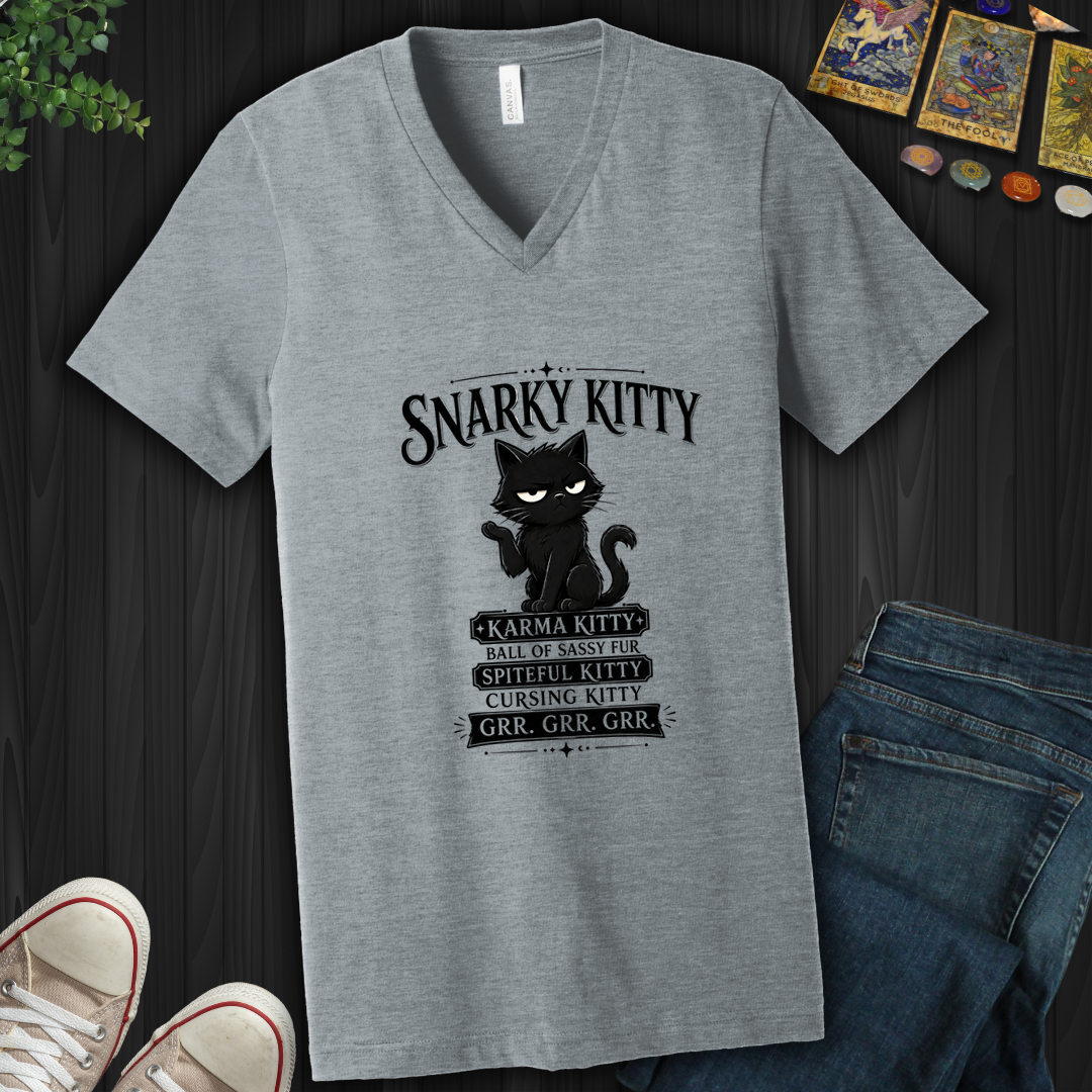 Snarky Kitty- V-Neck