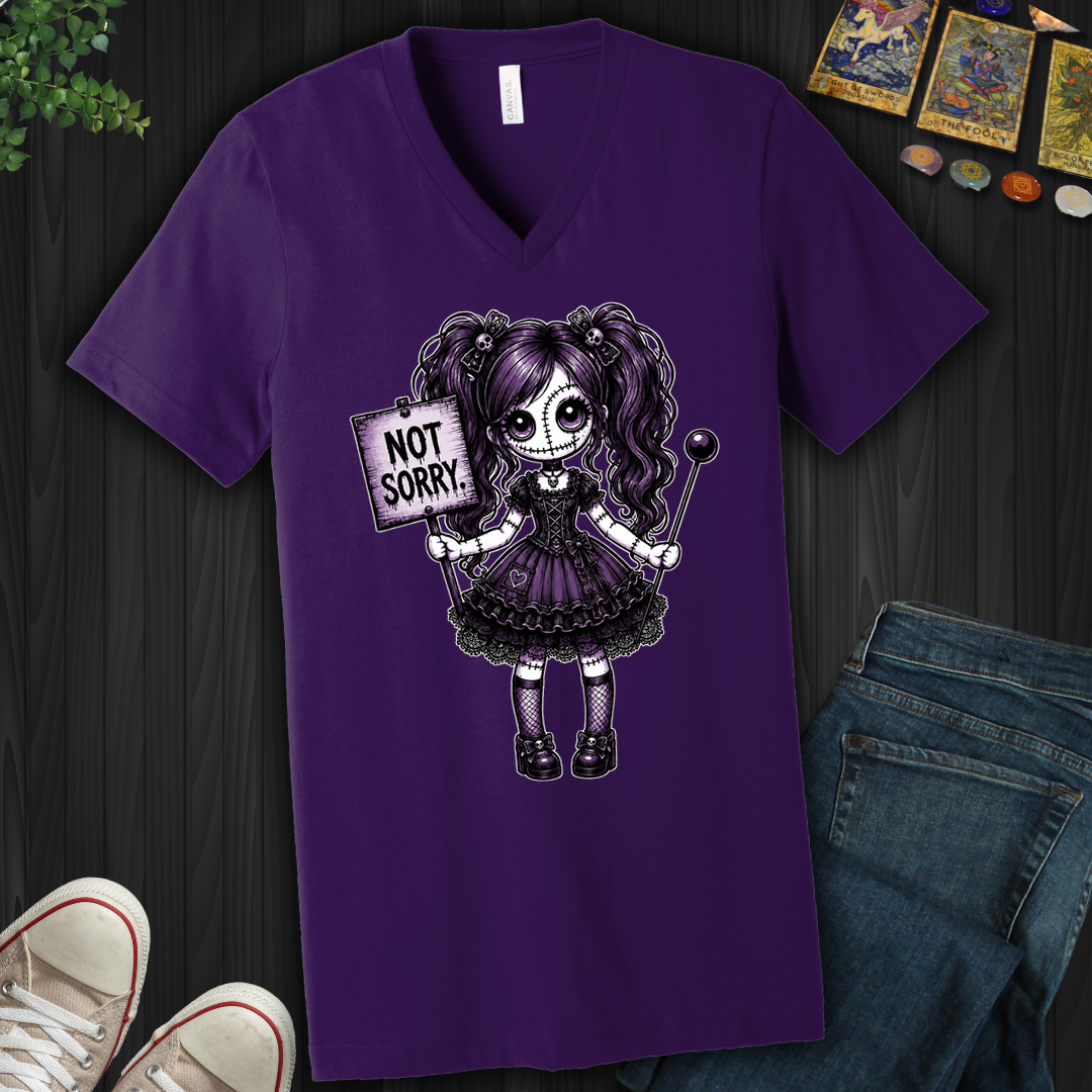 Not Sorry Voodoo Doll- V-Neck