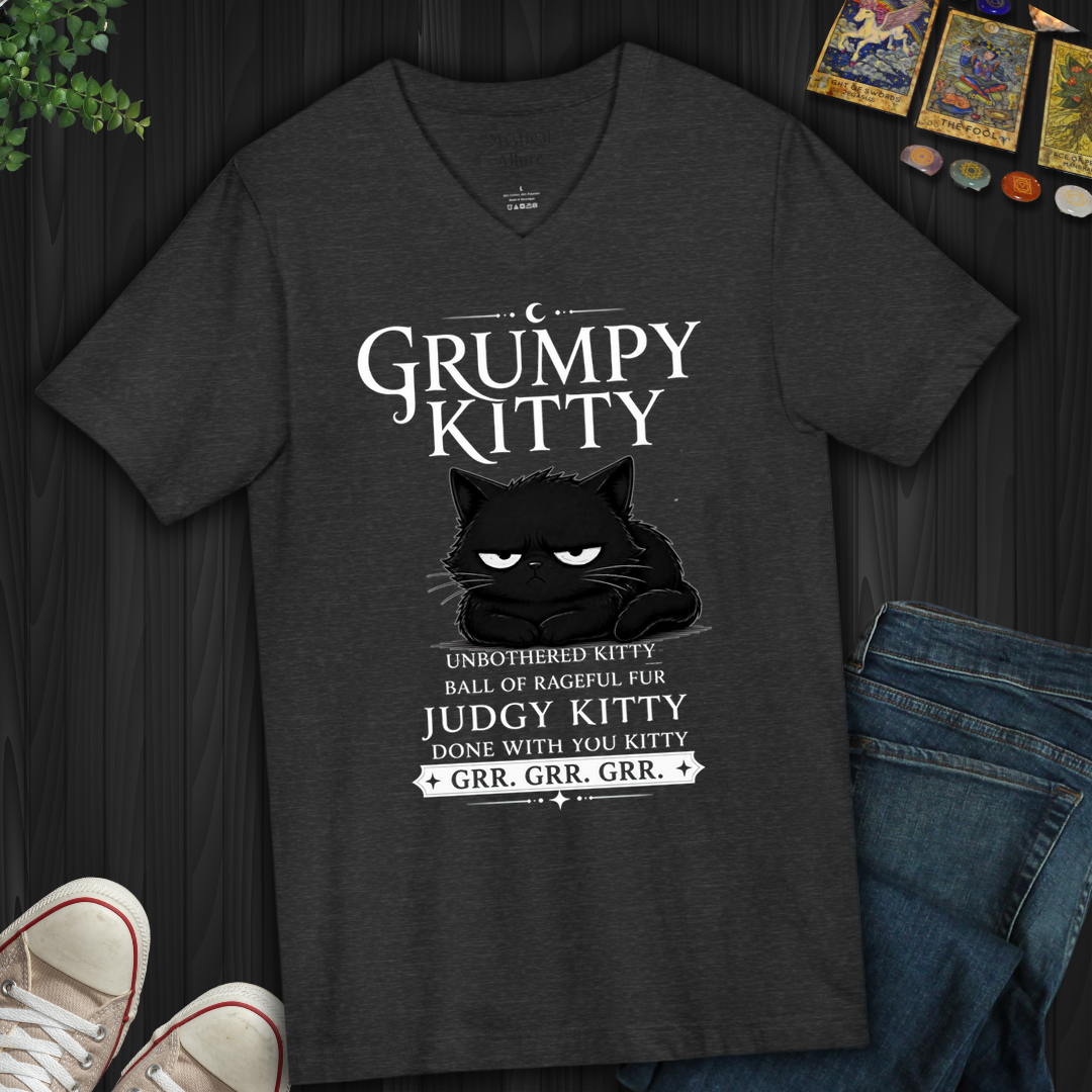 Grumpy Kitty- V-Neck