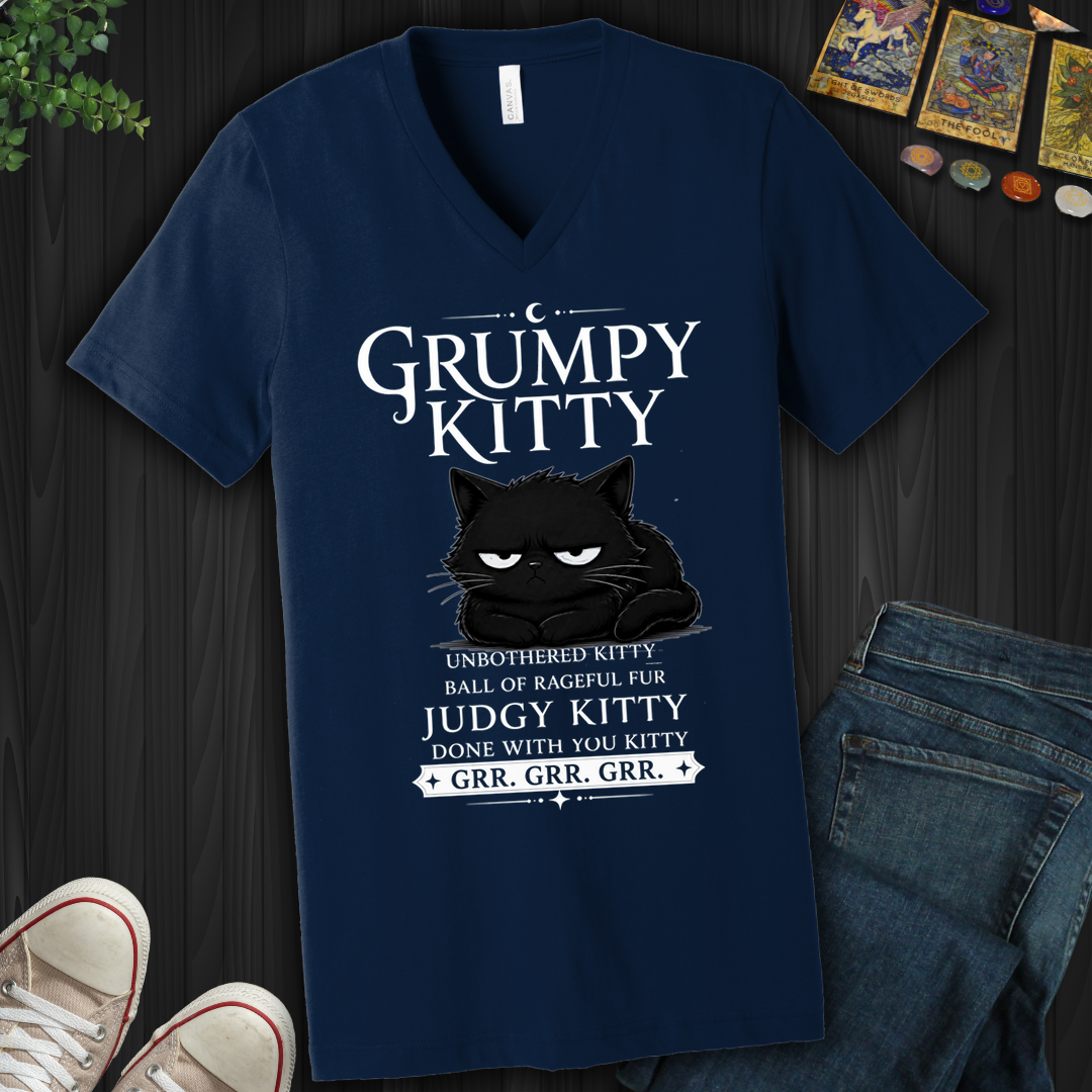 Grumpy Kitty- V-Neck