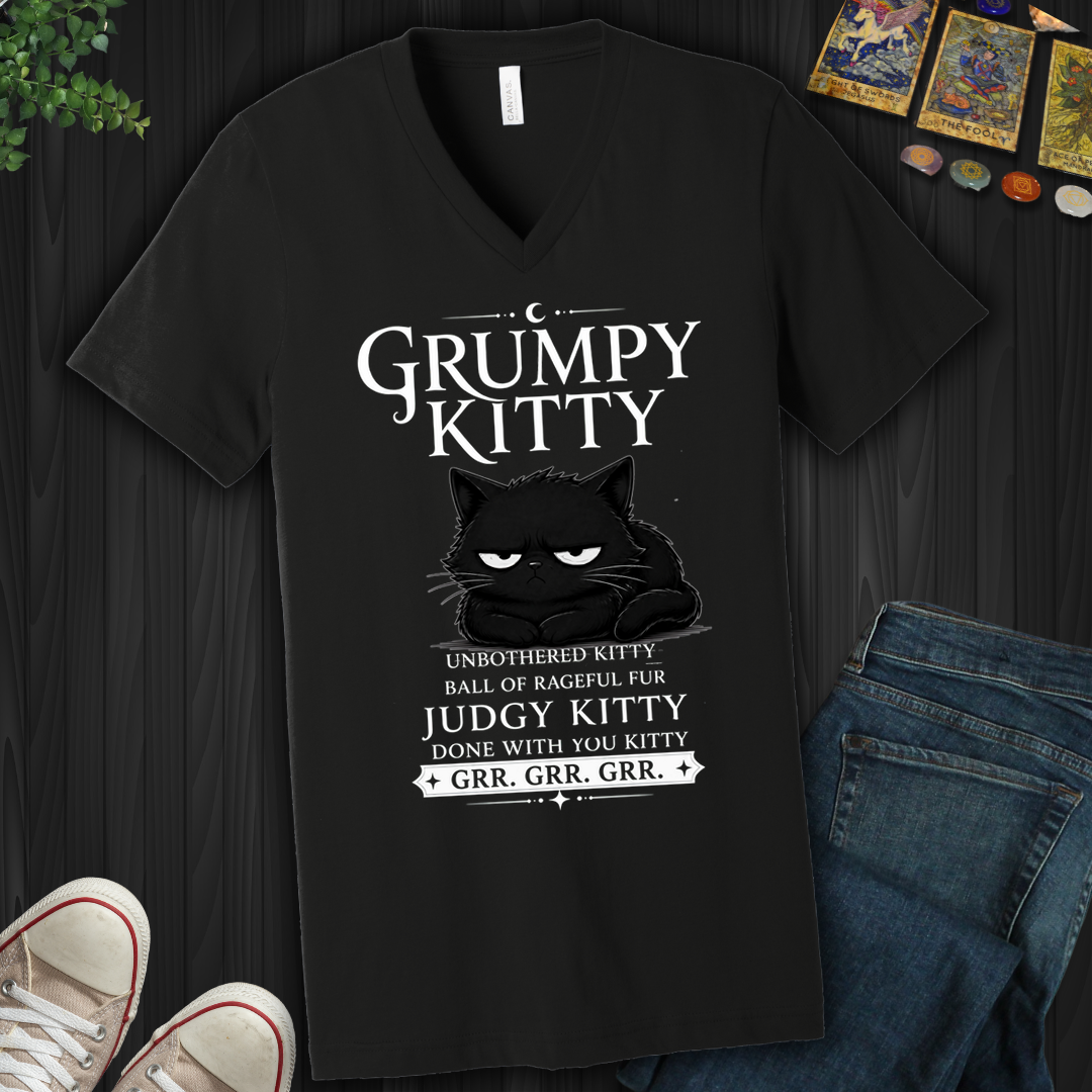 Grumpy Kitty- V-Neck