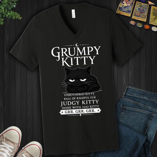 Grumpy Kitty- V-Neck