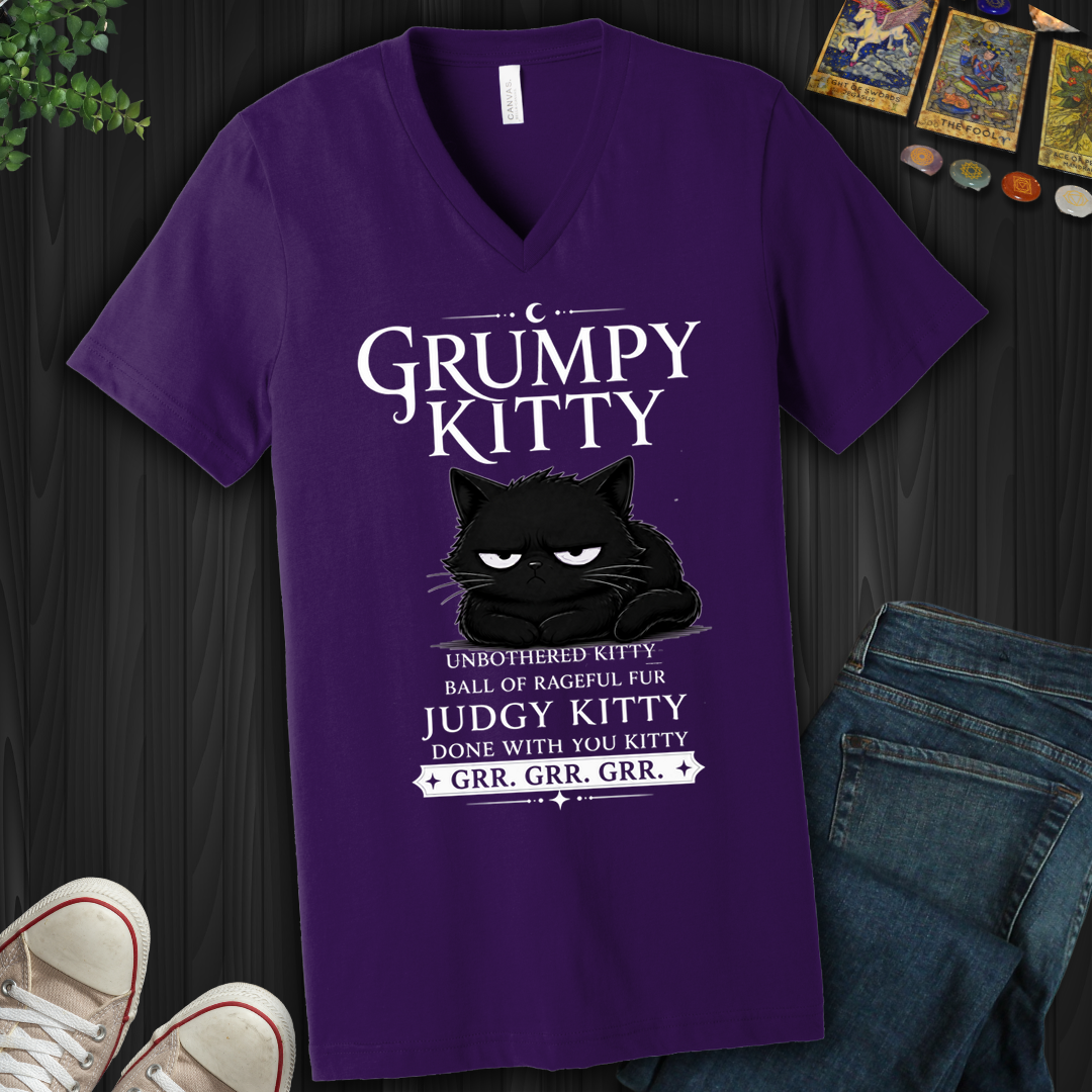 Grumpy Kitty- V-Neck
