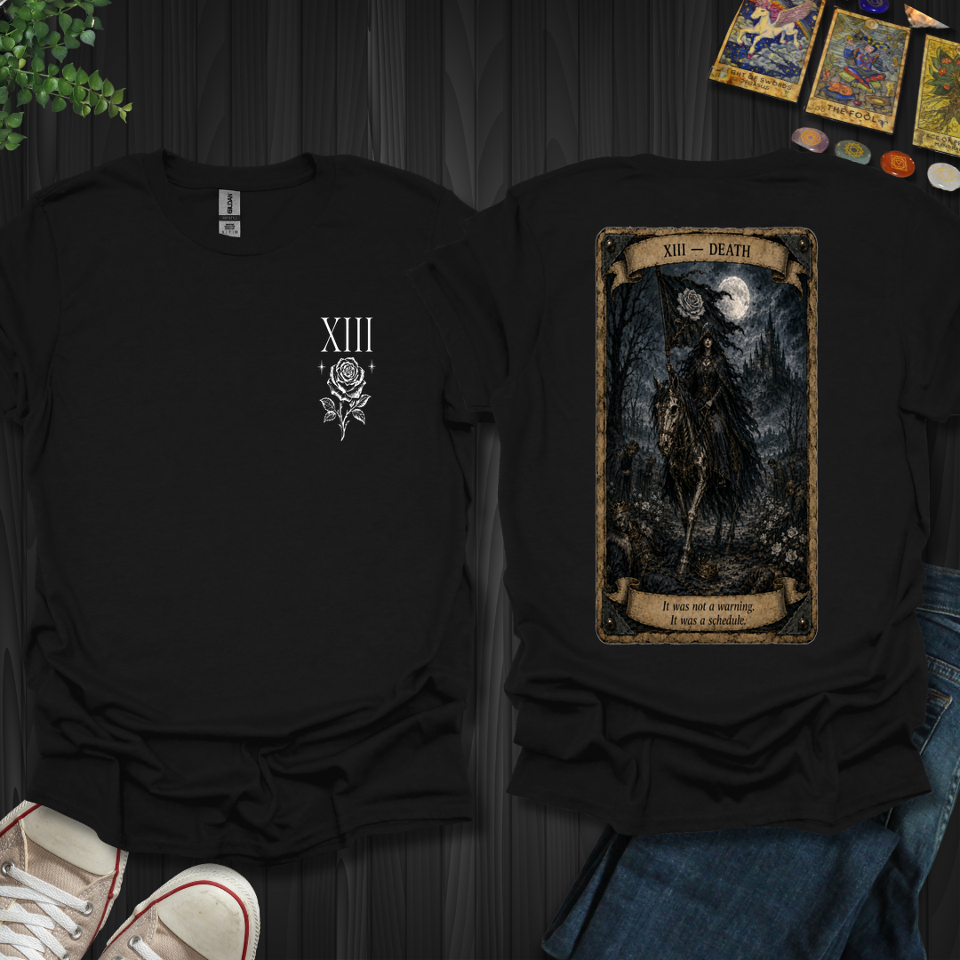 Death Dark Tarot Series Front and Back T-Shirt
