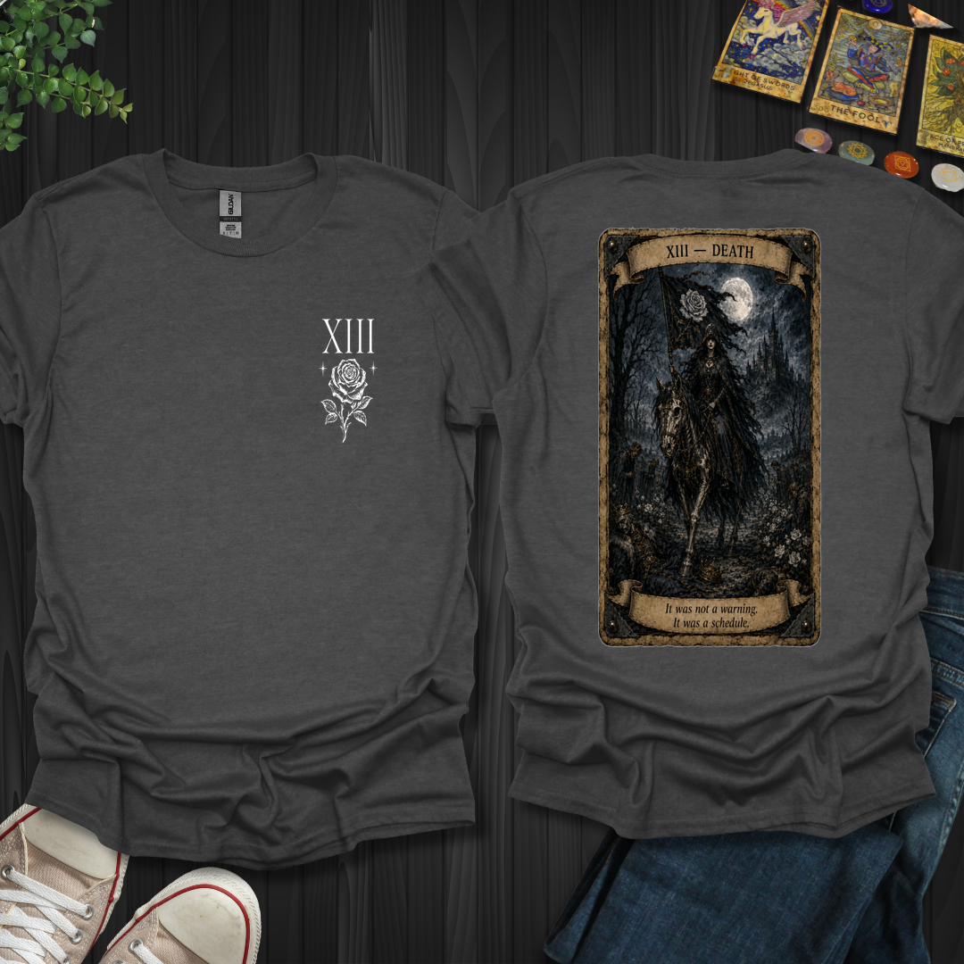 Death Dark Tarot Series Front and Back T-Shirt