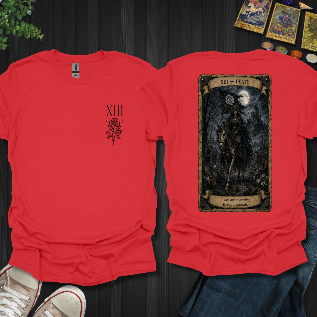 Death Dark Tarot Series Front and Back T-Shirt