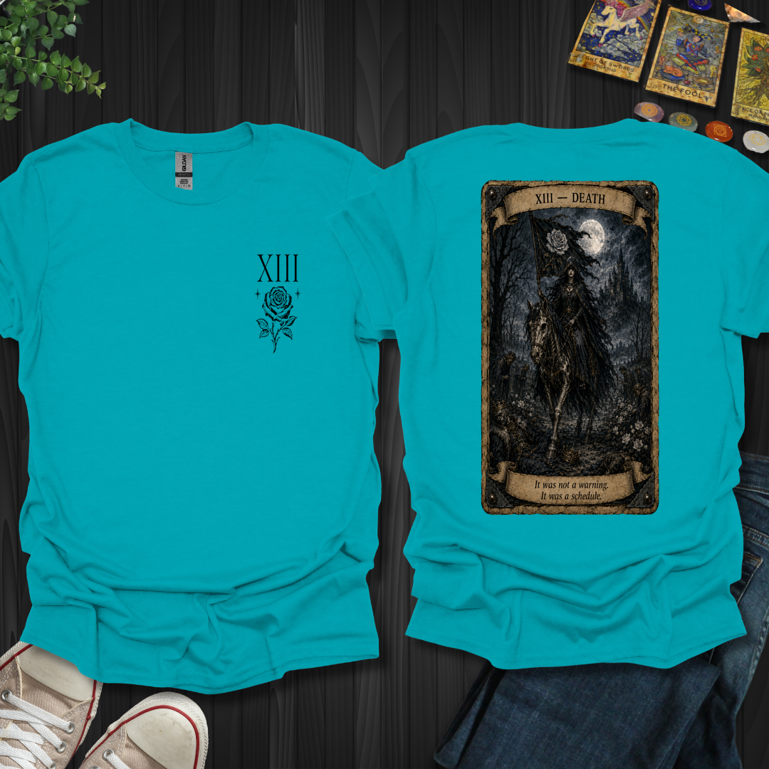 Death Dark Tarot Series Front and Back T-Shirt