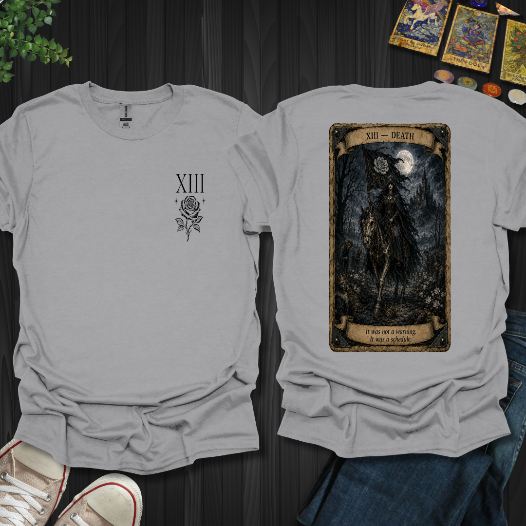 Death Dark Tarot Series Front and Back T-Shirt