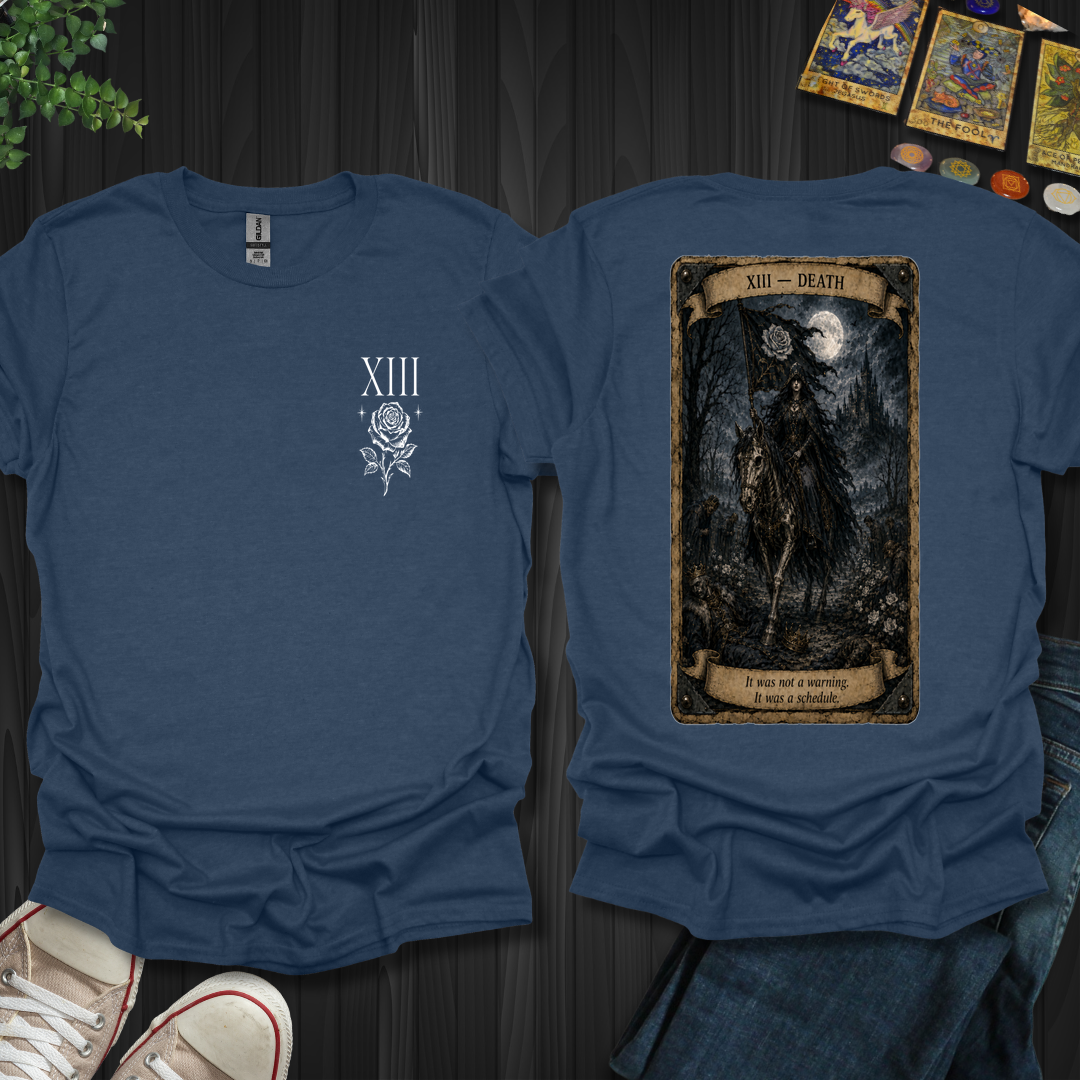 Death Dark Tarot Series Front and Back T-Shirt