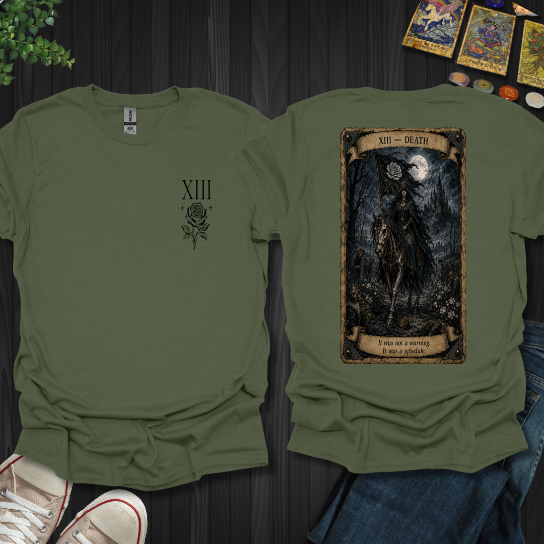 Death Dark Tarot Series Front and Back T-Shirt