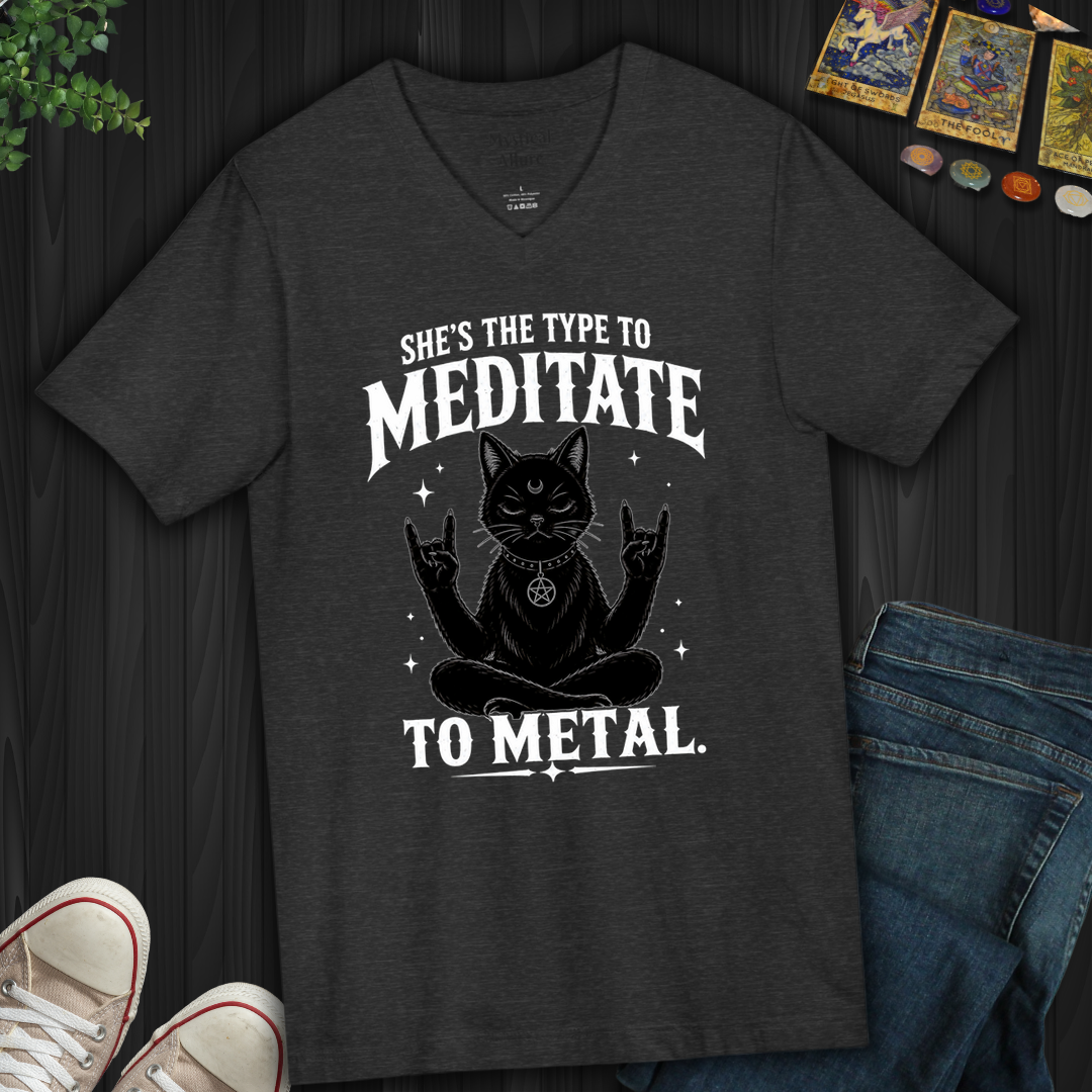 Meditate To Metal- V-Neck
