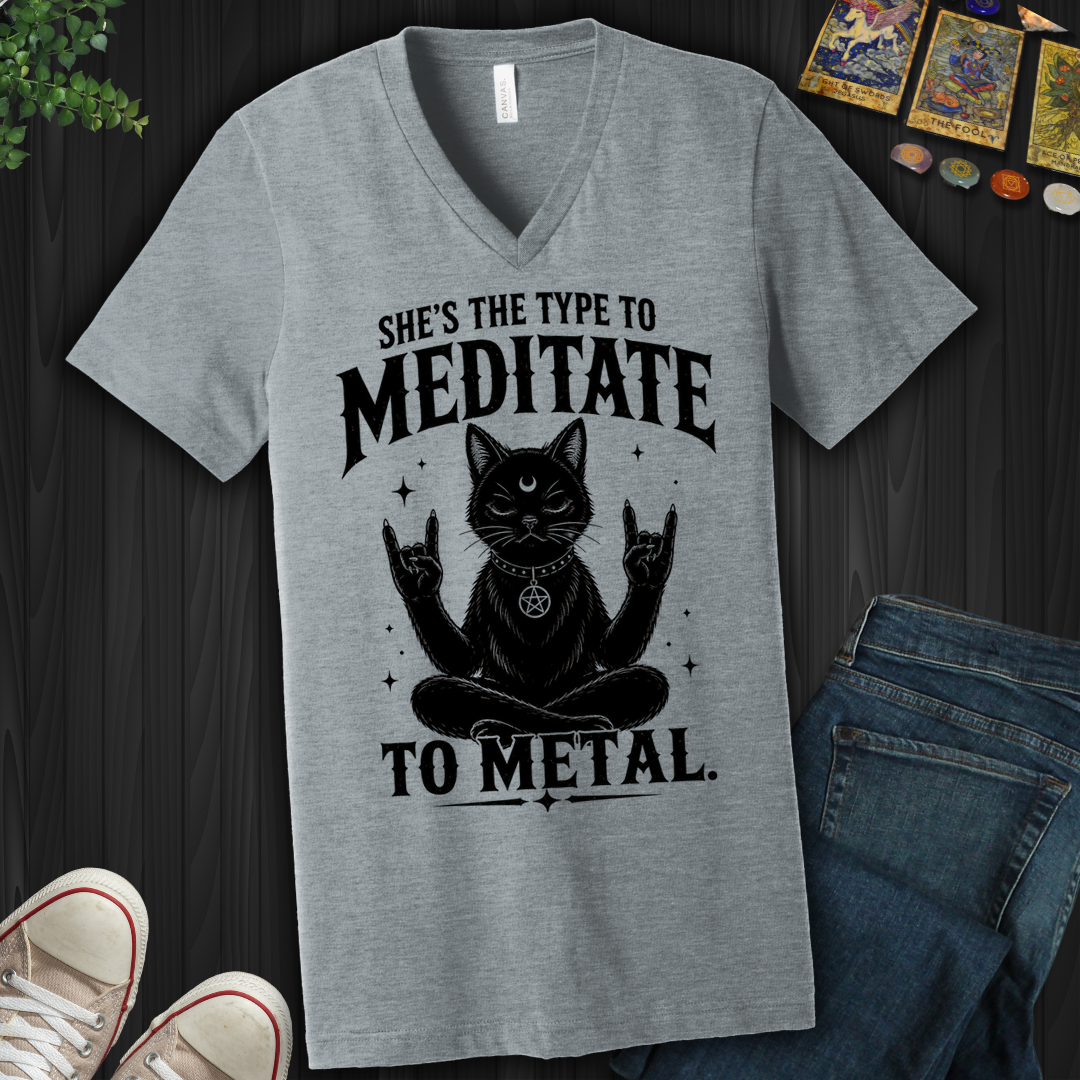 Meditate To Metal- V-Neck