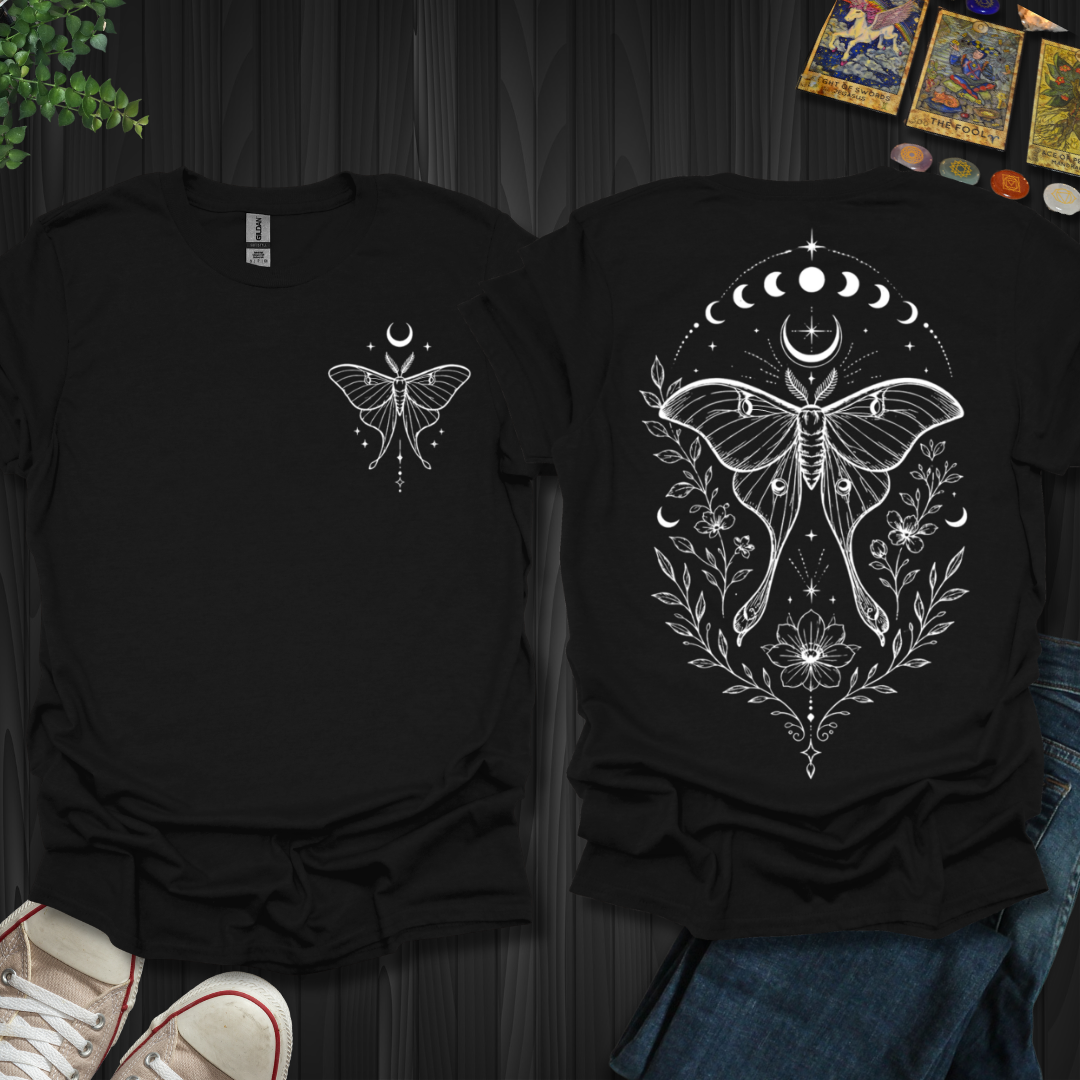 Luna Moth Garden Front and Back T-Shirt
