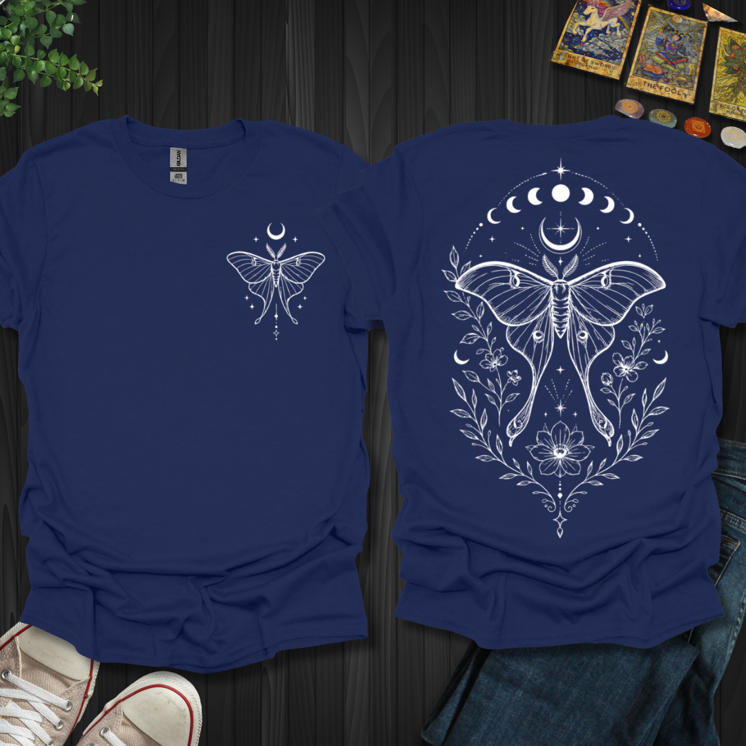 Luna Moth Garden Front and Back T-Shirt