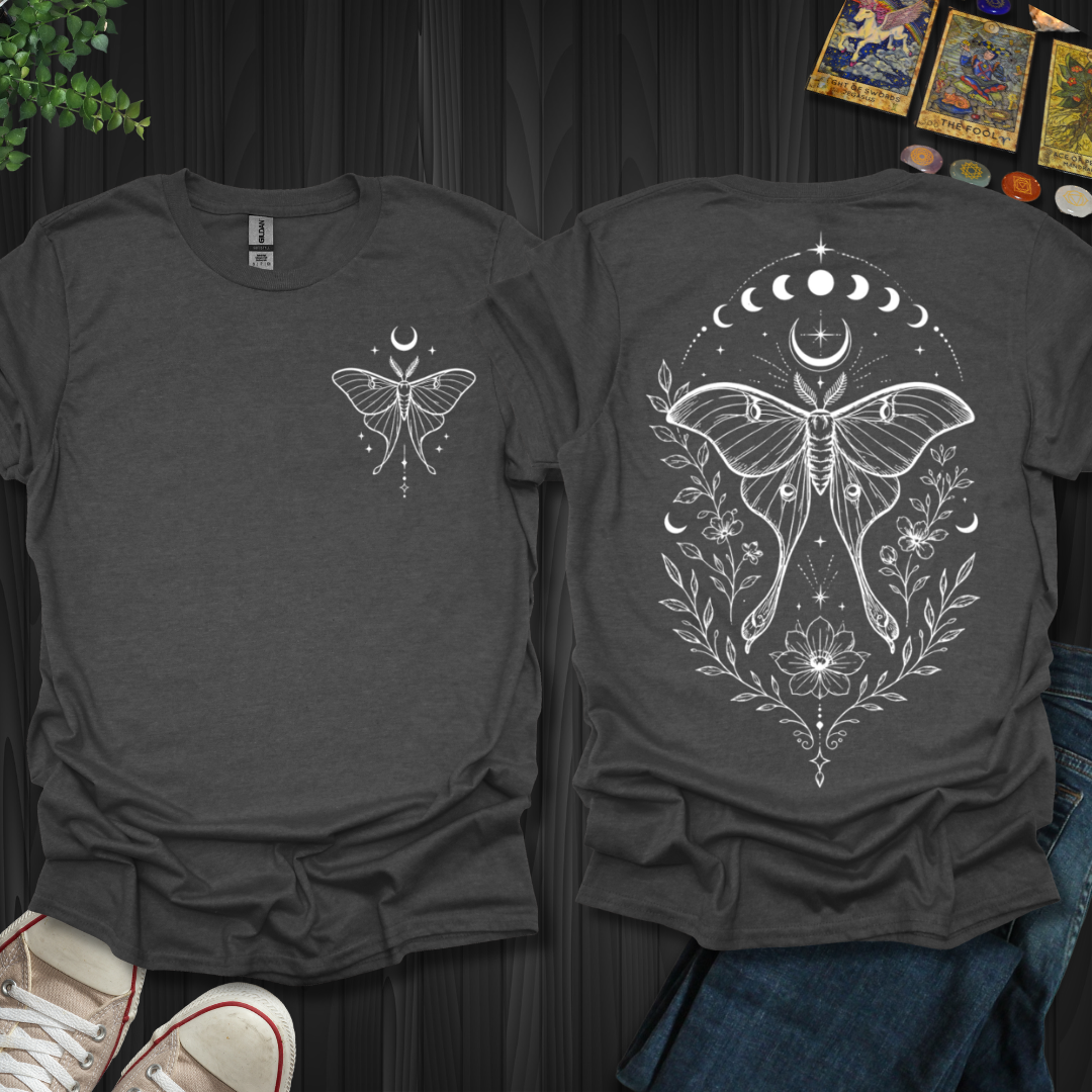 Luna Moth Garden Front and Back T-Shirt