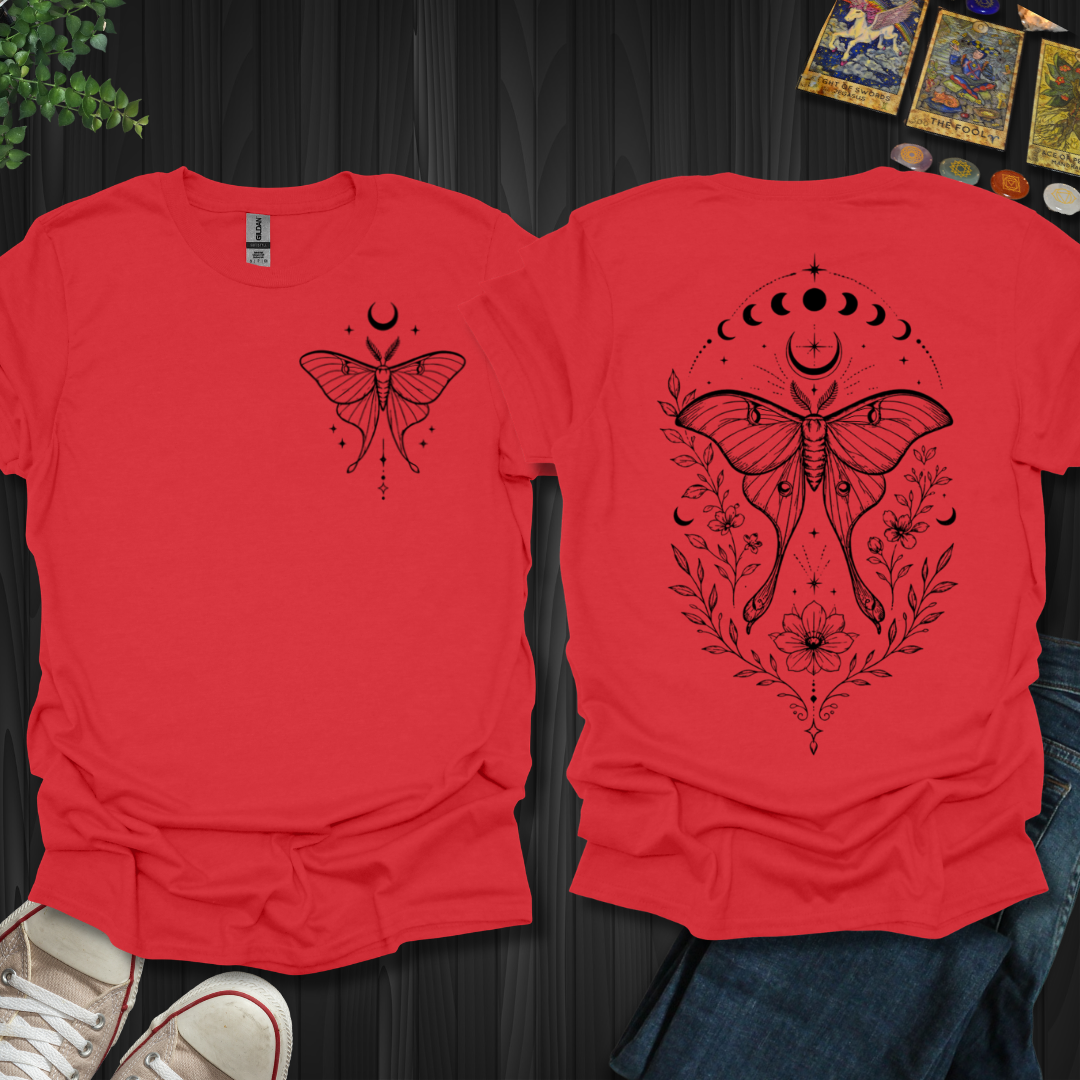 Luna Moth Garden Front and Back T-Shirt
