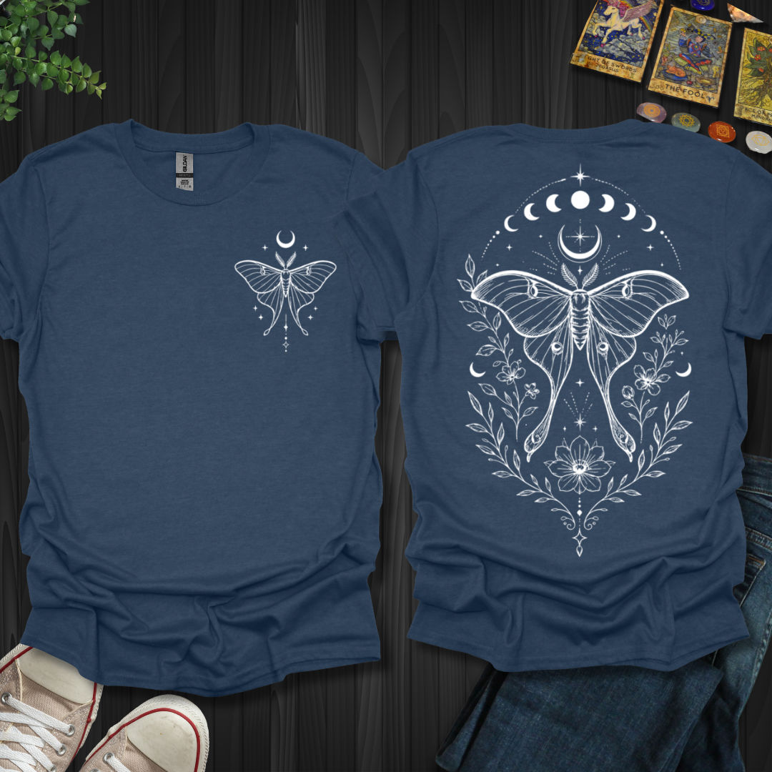 Luna Moth Garden Front and Back T-Shirt