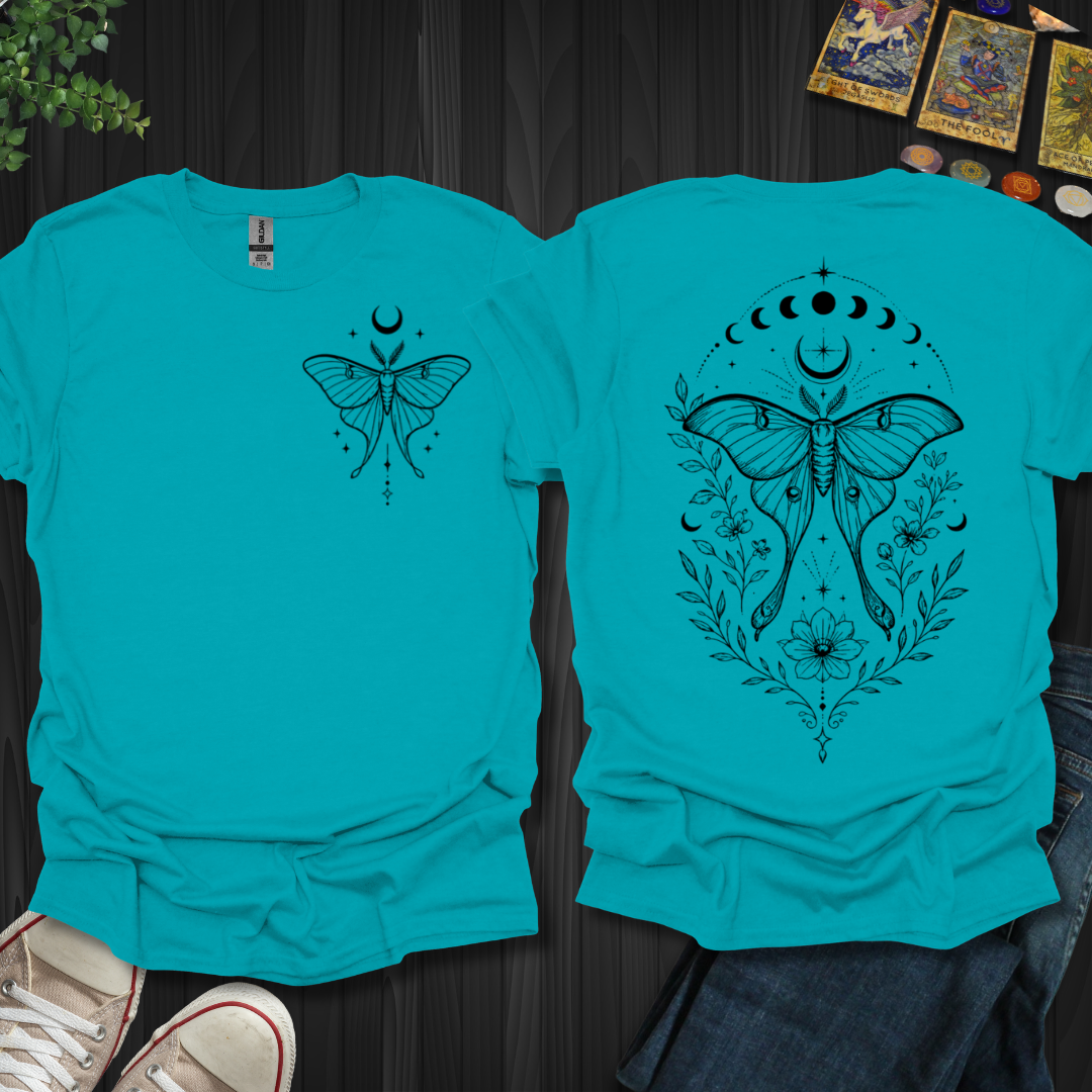 Luna Moth Garden Front and Back T-Shirt