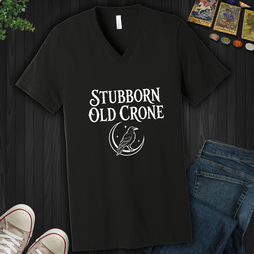 Stubborn Old Crone- V-Neck