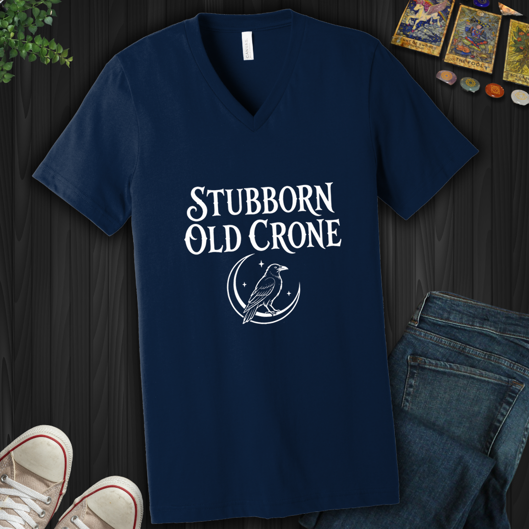 Stubborn Old Crone- V-Neck