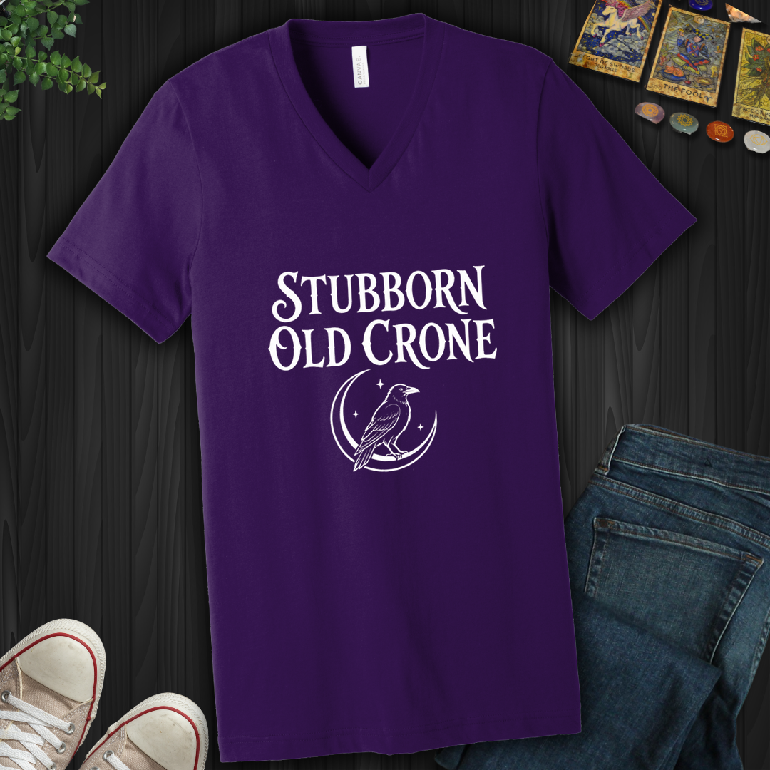 Stubborn Old Crone- V-Neck