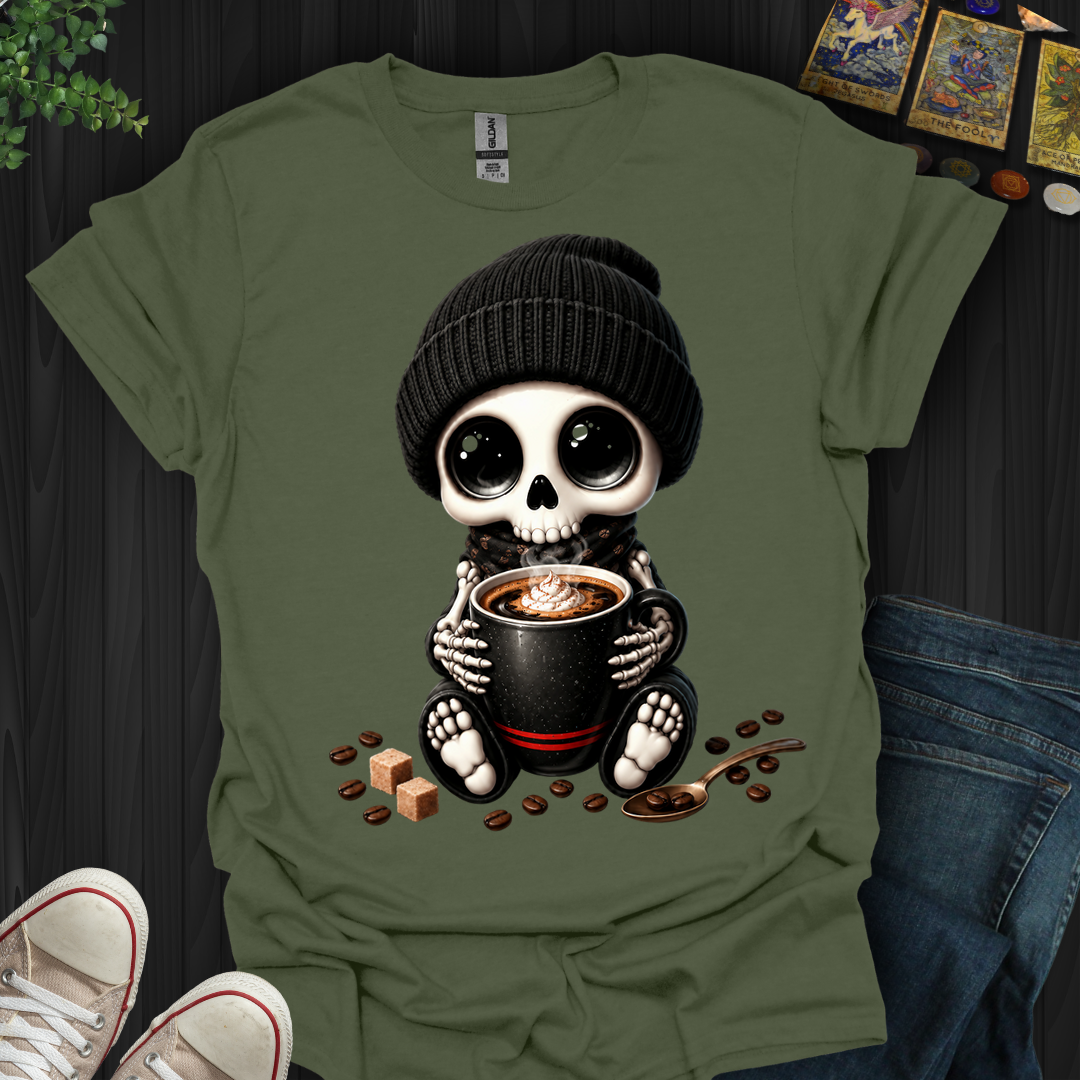 Dead Cute For Coffee- T-Shirt
