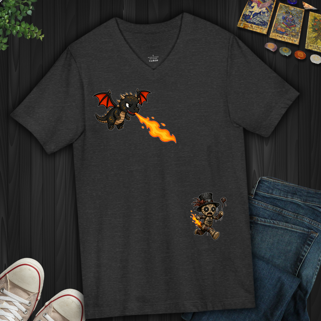 F'D Around And Found Fire- V-Neck