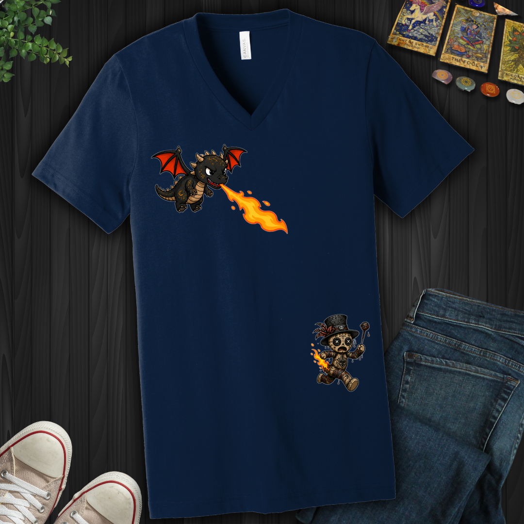 F'D Around And Found Fire- V-Neck
