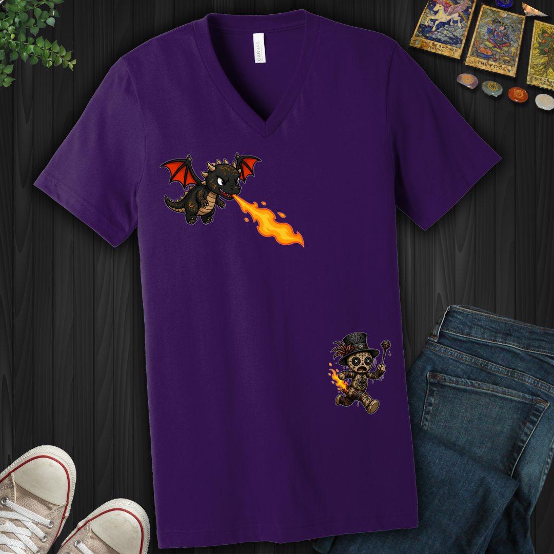 F'D Around And Found Fire- V-Neck