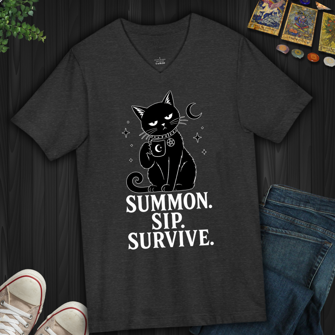 Summon Sip Survive- V-Neck