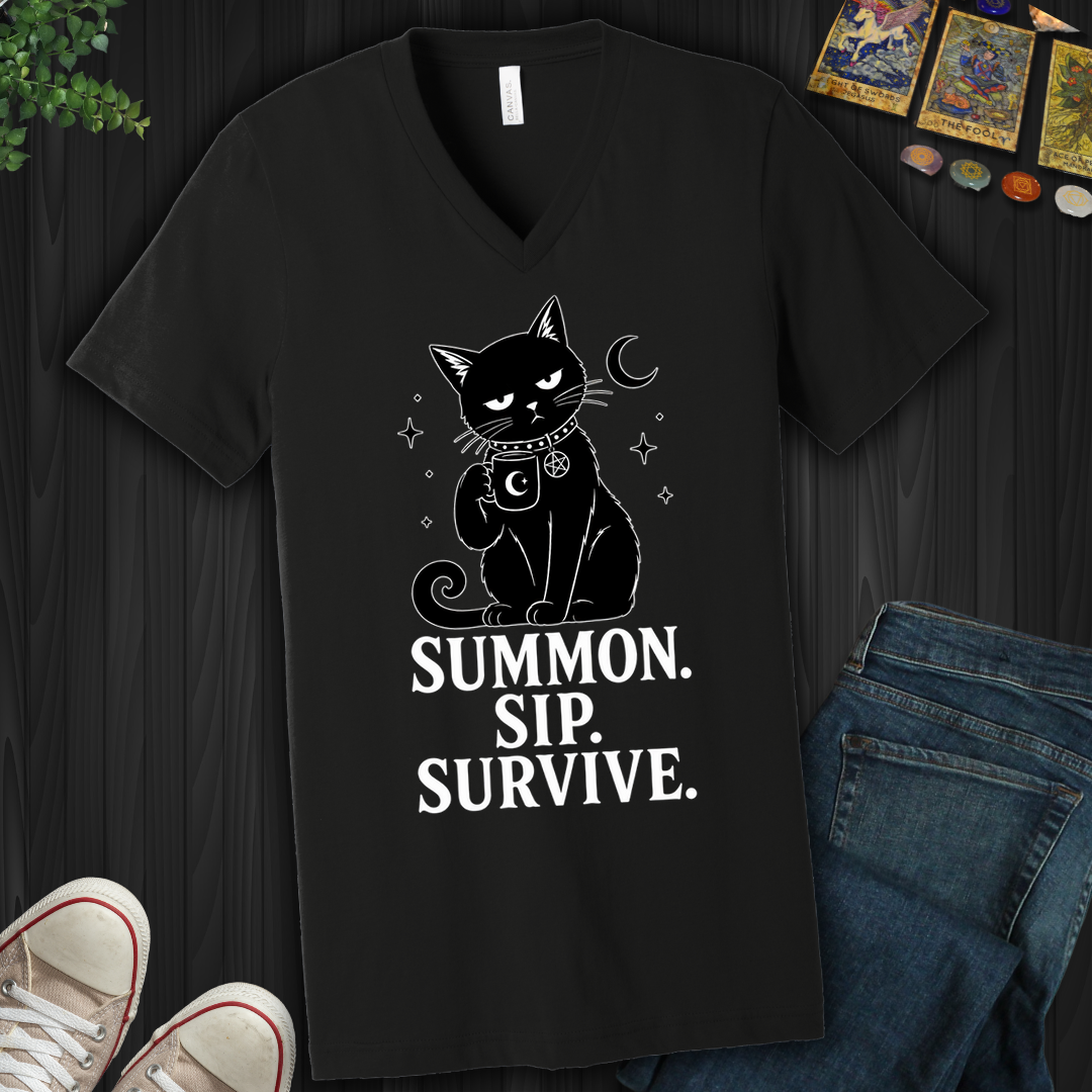 Summon Sip Survive- V-Neck