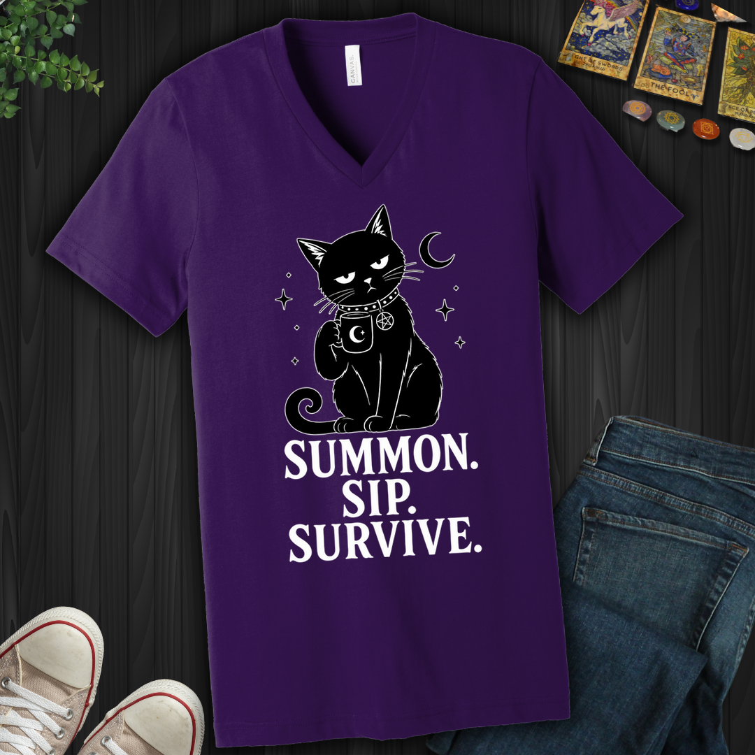 Summon Sip Survive- V-Neck