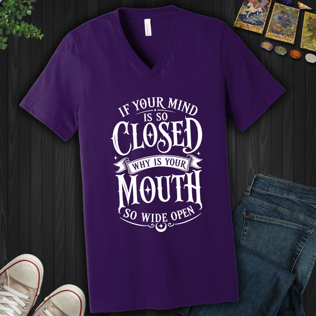 Mind So Closed- V-Neck