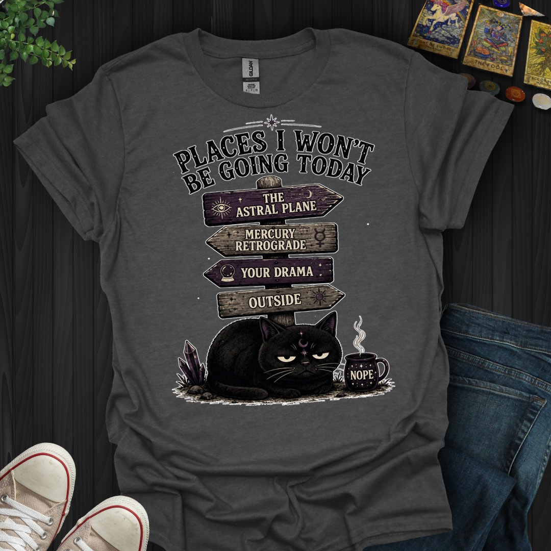 Places I Won't Be Going Today- T-Shirt