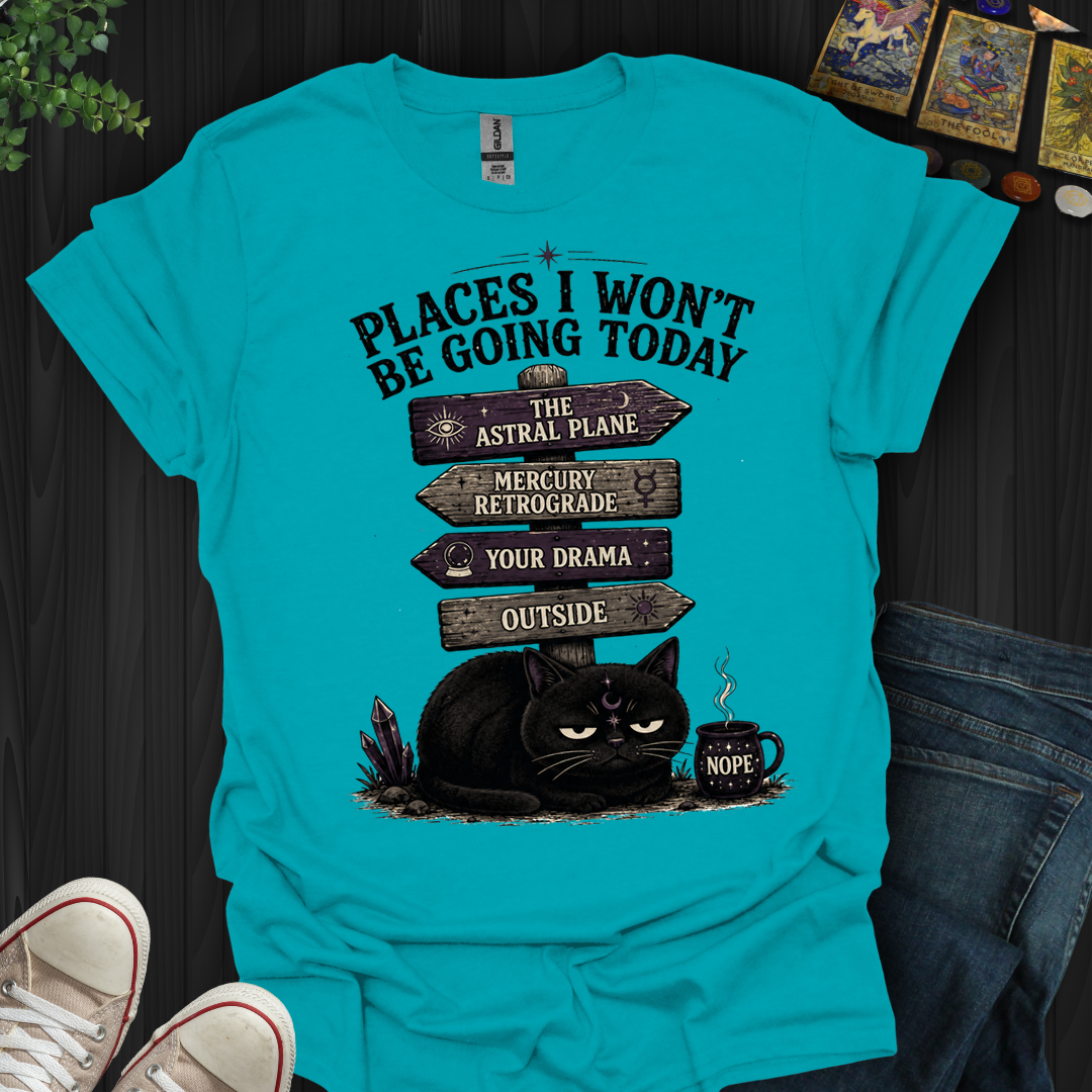 Places I Won't Be Going Today- T-Shirt