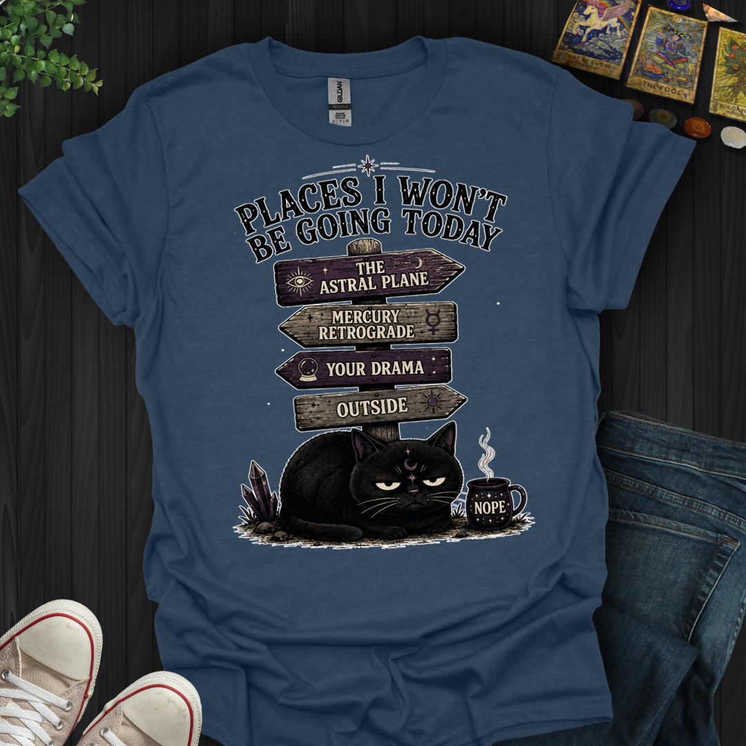 Places I Won't Be Going Today- T-Shirt