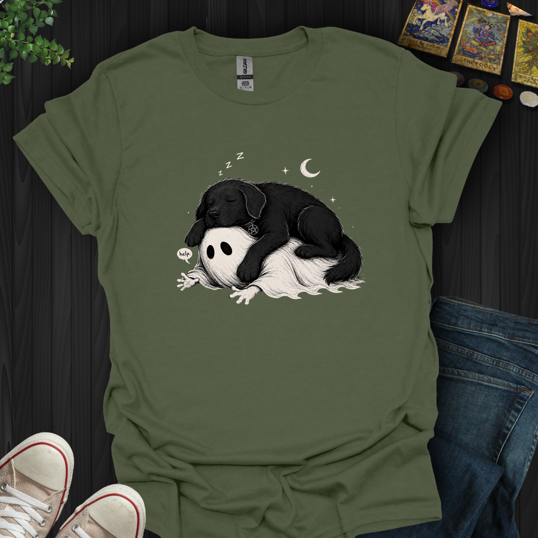 Dog And Ghost- T-Shirt