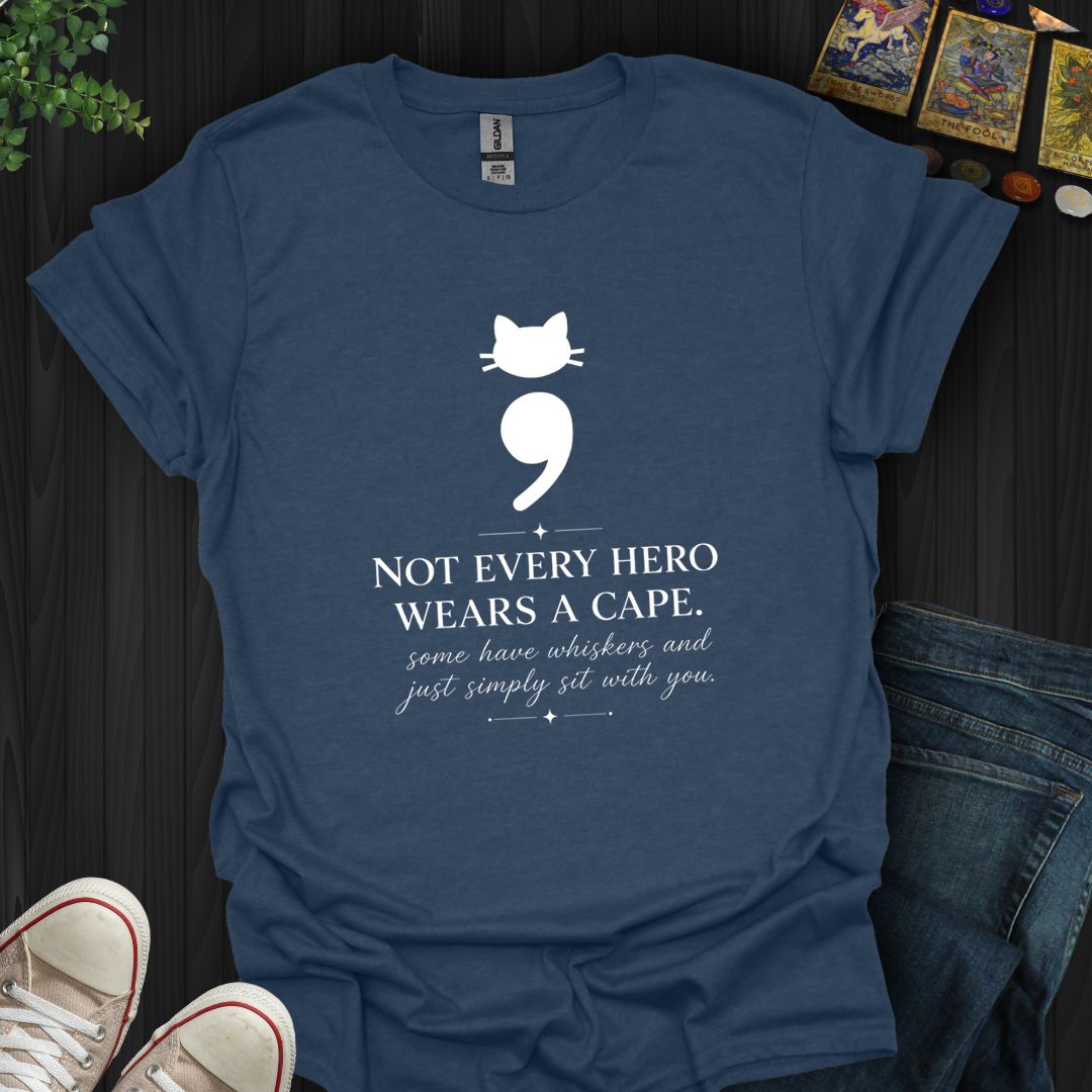Cat Semicolon- T-Shirt