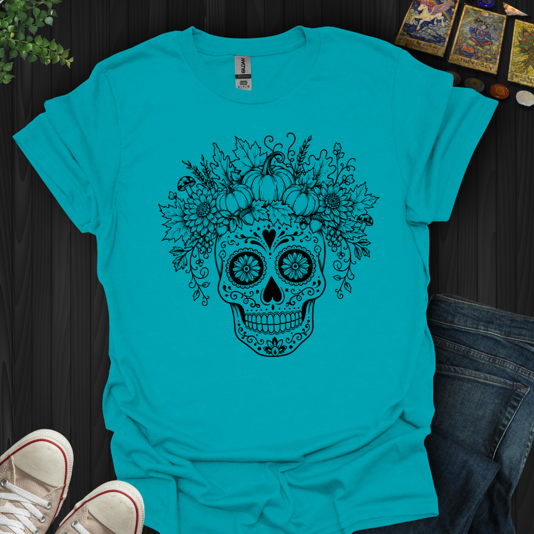 Autumn Harvest Sugar Skull- T-Shirt