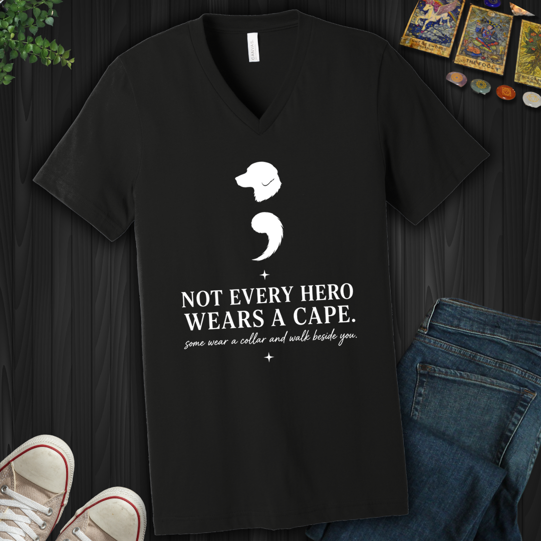 Dog Semicolon- V-Neck