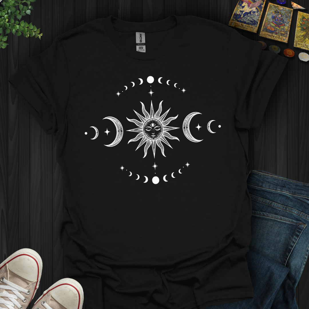 Moon Phases and Sun T-Shirt