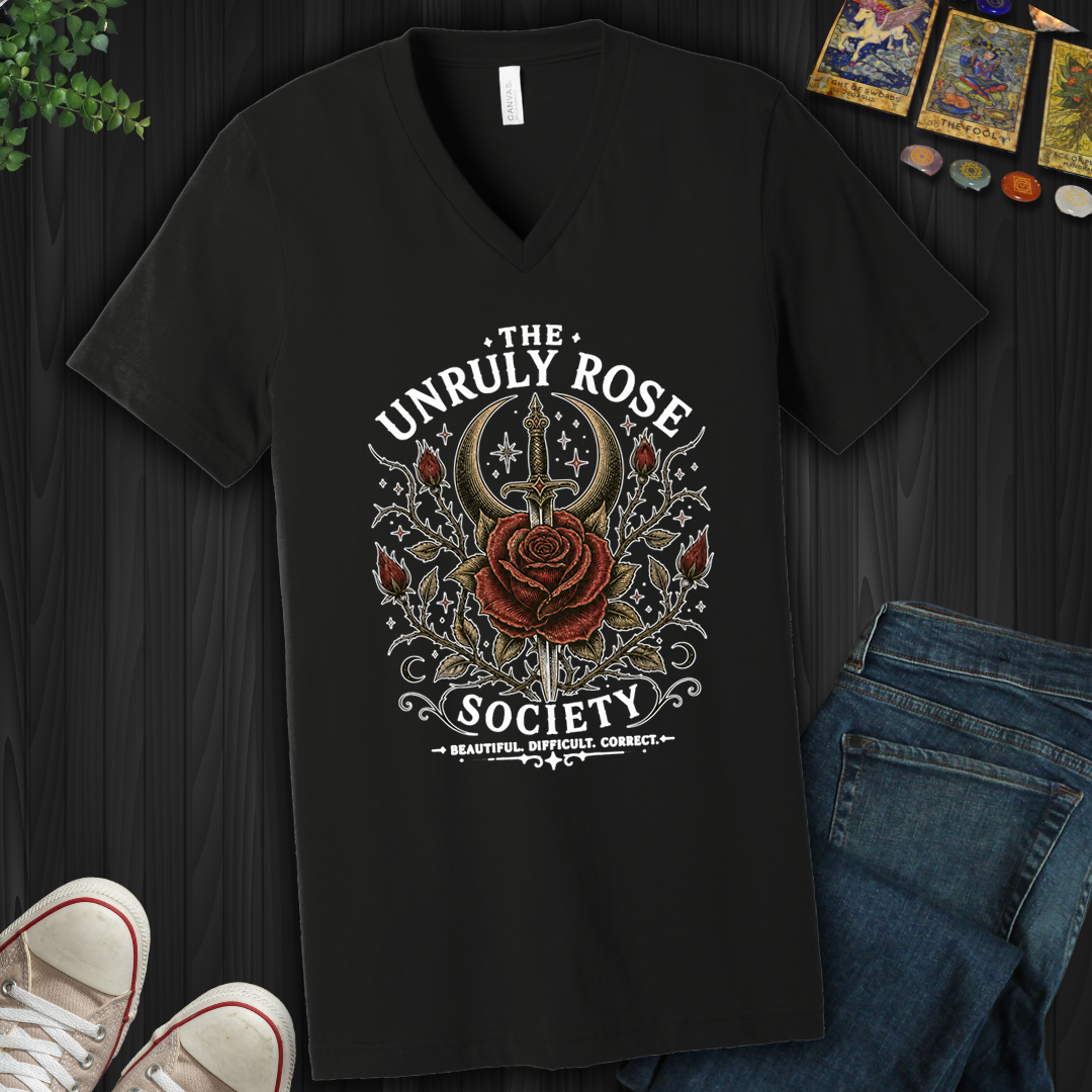The Unruly Rose Society- V-Neck