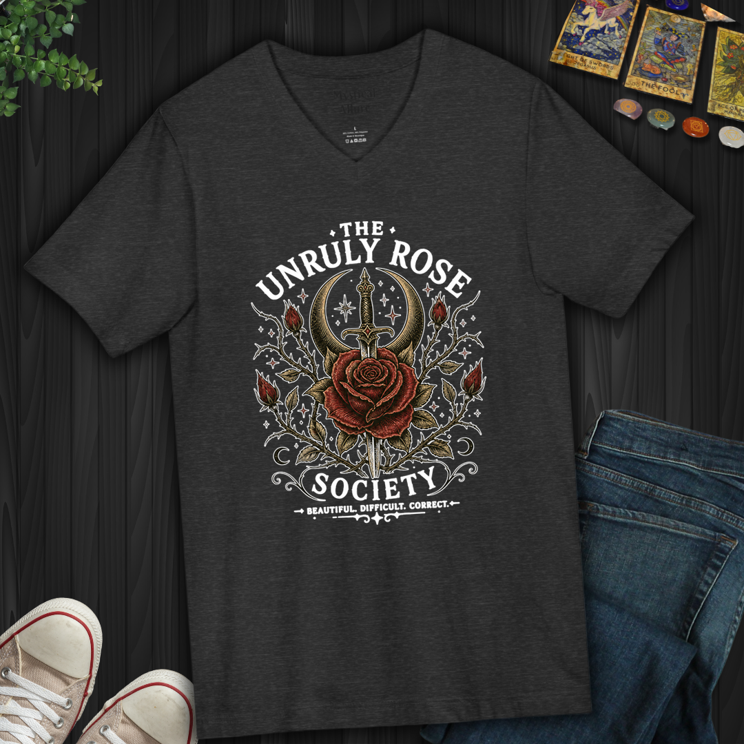 The Unruly Rose Society- V-Neck