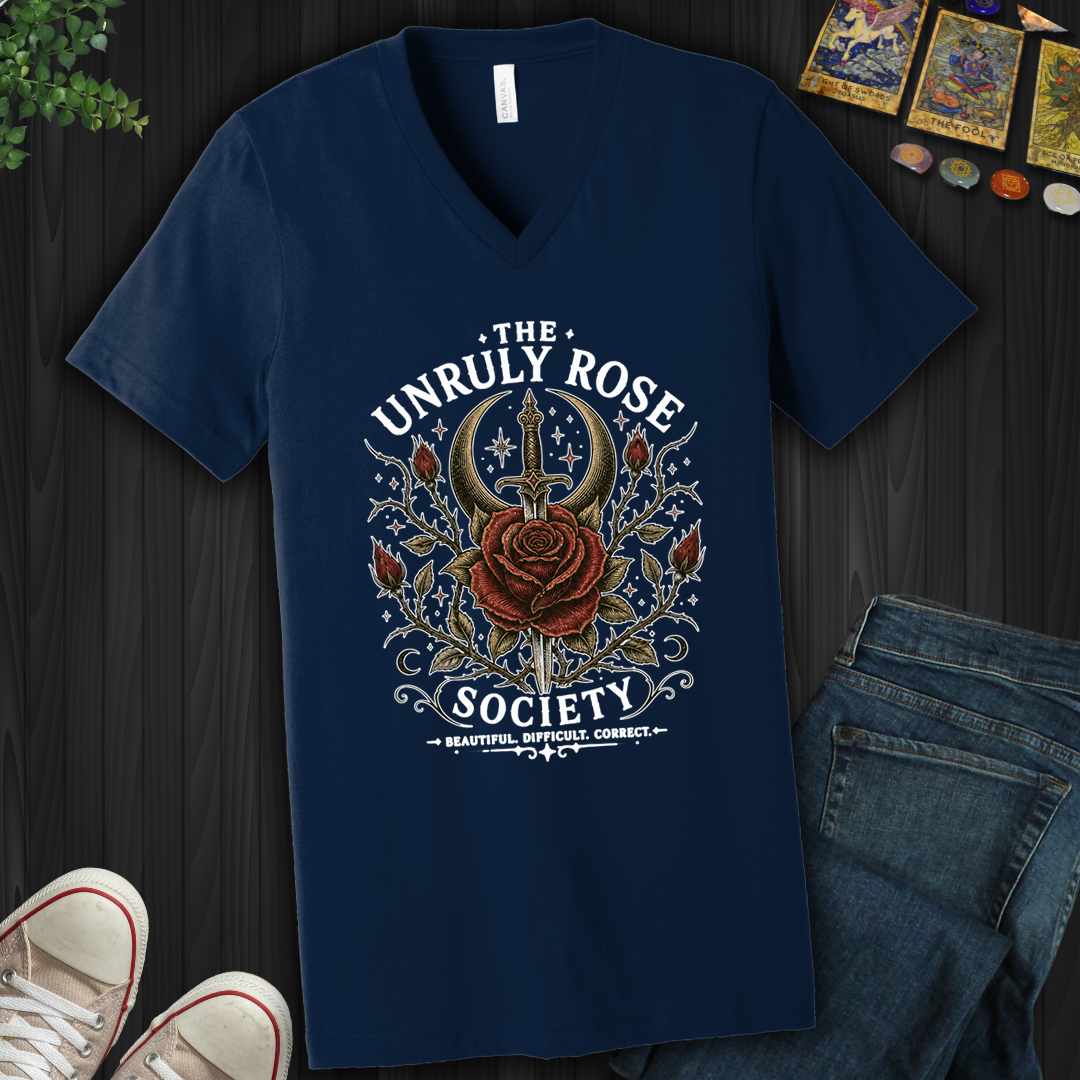 The Unruly Rose Society- V-Neck
