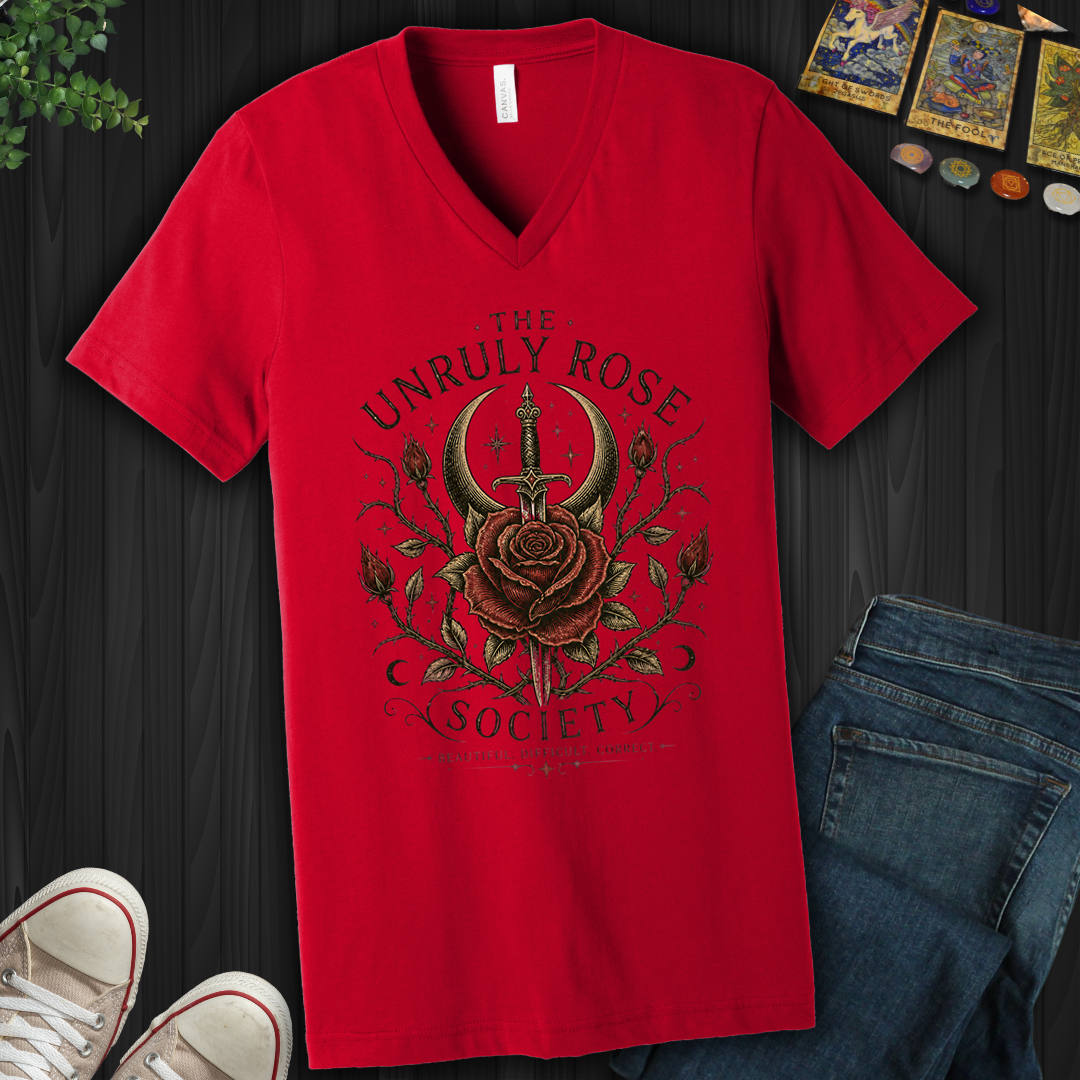 The Unruly Rose Society- V-Neck